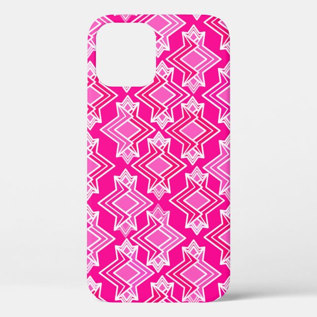 Coques Case-Mate iPhone Fond d'écran Art Déco Motif, Fuchsia Pink (Verso)