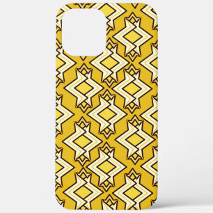 Coques Pour iPhone Fond d'écran Art Déco Motif, Or moutarde