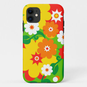 Coque iPhone 11 Fond d'écran Funky Flower Power