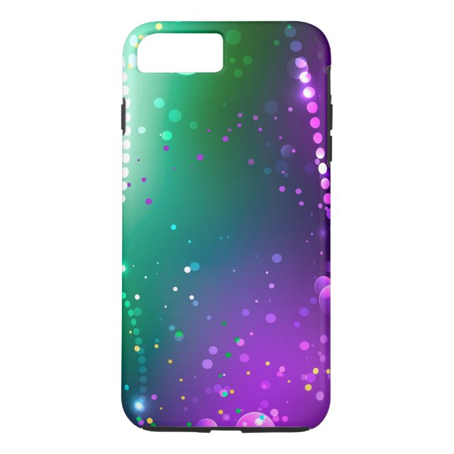 Coques Case-Mate iPhone Fond festif violet de Mardi Gras (Dos)