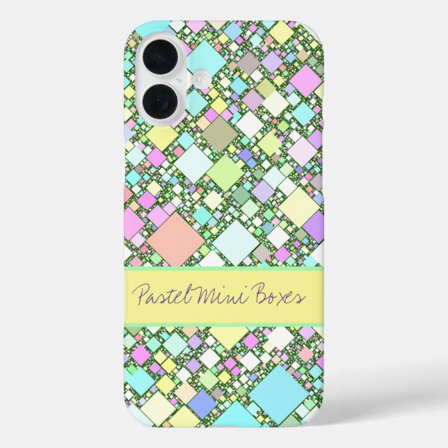 Coques Case-Mate iPhone Fond Géométrique Pastel Personnalisé (Verso)