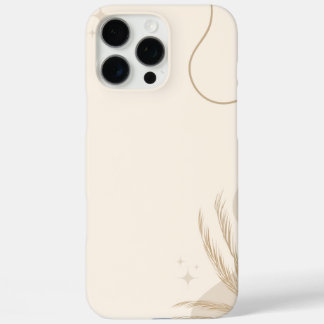 Coque iPhone 16 Pro Max Fond Linktree Floral Esthétique Marron Beige |