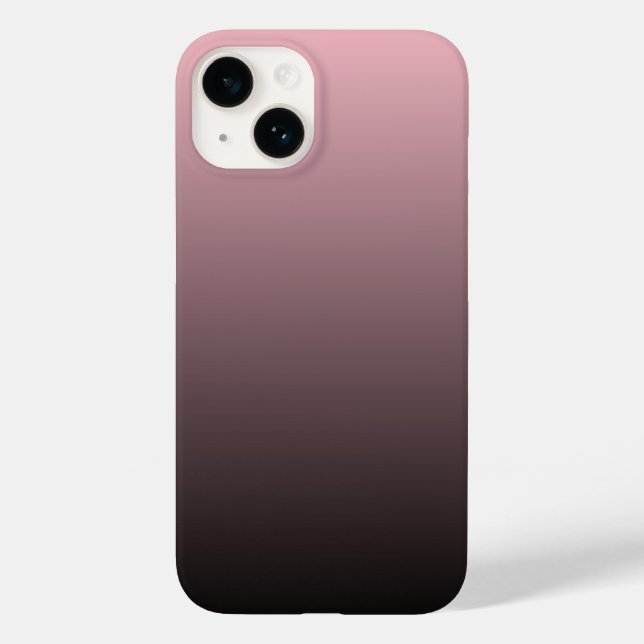 Coques Case-Mate iPhone Fond ombré rose noir (Verso)