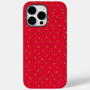 Coque Case-Mate iPhone Fond rouge de fraise amusant