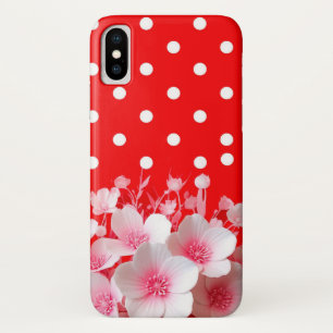 Case-Mate iPhone Case Fond rouge et motif à pois
