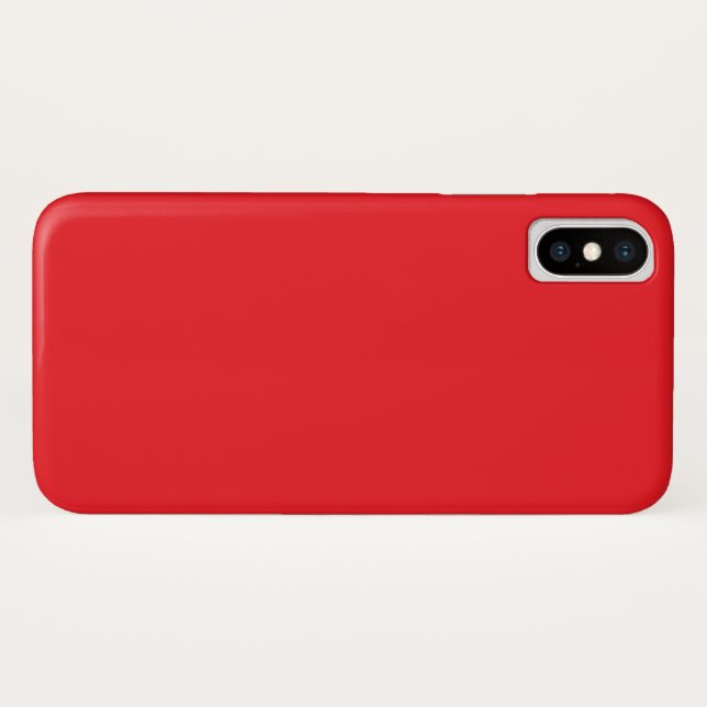 Coques Case-Mate iPhone Fond uni rouge solide (Dos (Horizontal))