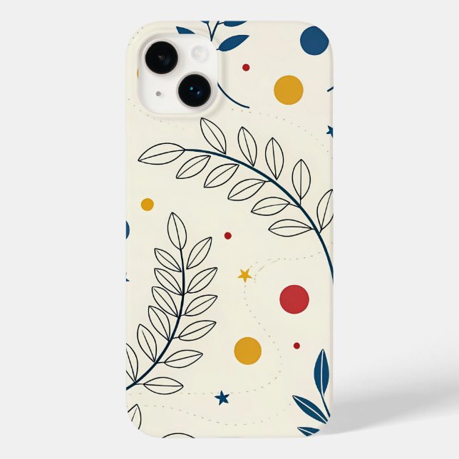 Coques Case-Mate iPhone Fondo floral colorido  (Verso)