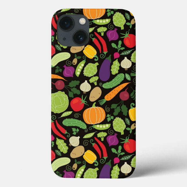 Coques Case-Mate iPhone Food on a black background (Verso)