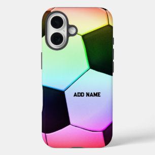 Coque Pour iPhone 16 Football féminin coloré Football