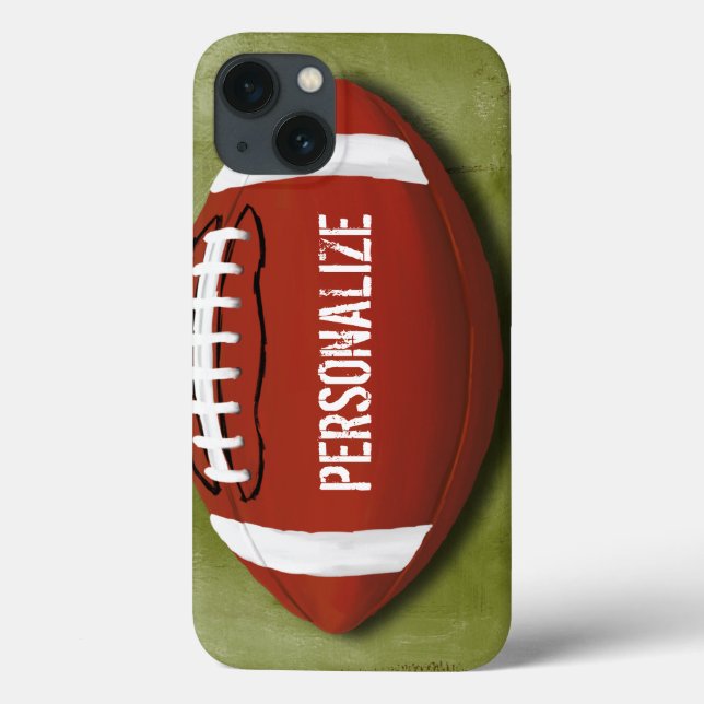 Coques Case-Mate iPhone Football Green Grunge personnalisé (Verso)