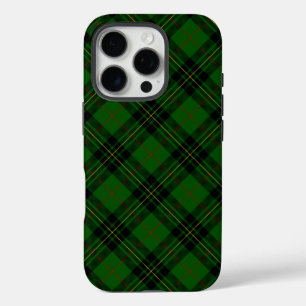 Coque iPhone 16 Pro Forbes tartan vert noir plaid