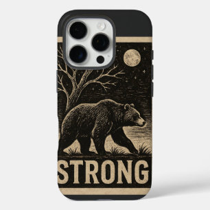 Coque iPhone 16 Pro Force de l'ours vintage