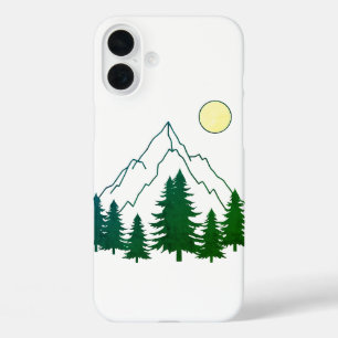 Coque Pour iPhone 16 Plus Forest Sunrise Mountain Phone Case