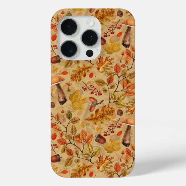 Coques Case-Mate iPhone Forêt automnale sur ocre (Verso)