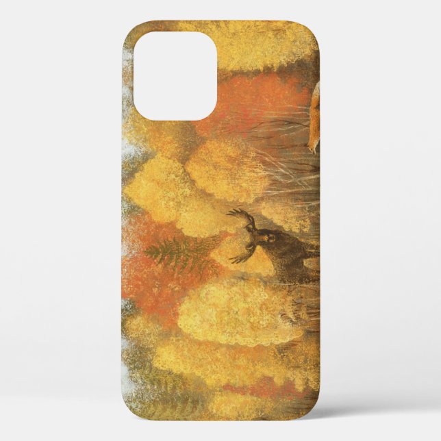 Coques Case-Mate iPhone Forêt d'automne, cerf numérique et renard. (Verso)
