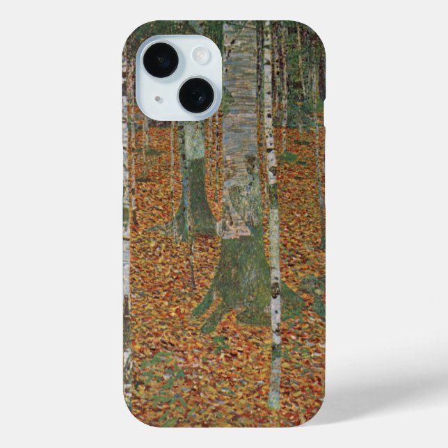 Coques Case-Mate iPhone Forêt de bouleau par Gustav Klimt, Art Nouveau Vin (Verso)