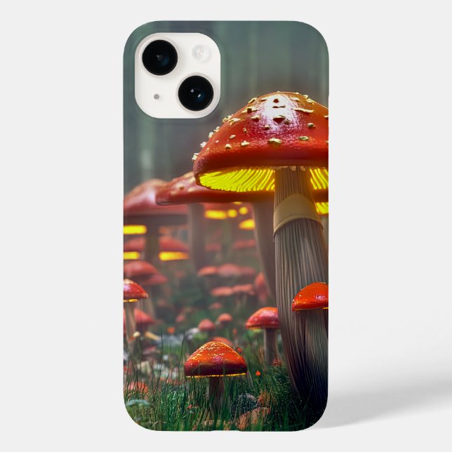 Coques Case-Mate iPhone Forêt de champignons magiques (Verso)