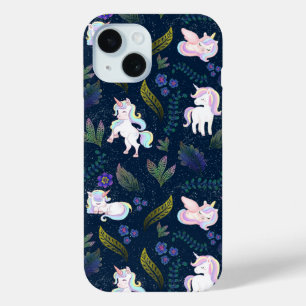 Coque Case-Mate iPhone Forêt de nuit licorne magique motif sans couture