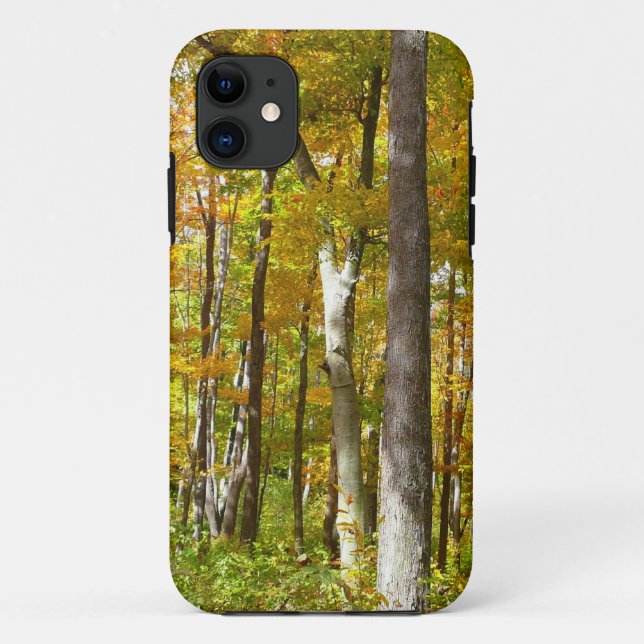 Coques Case-Mate iPhone Forêt du paysage d'automne Feuille Jaune (Dos)
