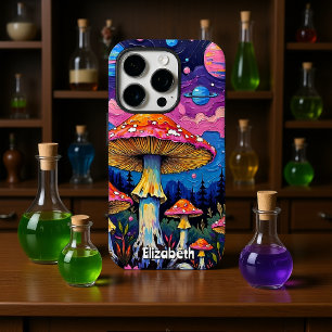 Coque iPhone 16 Pro Forêt planétaire de champignons