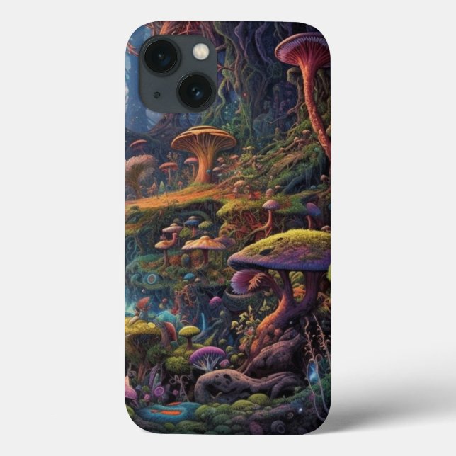 Coques Case-Mate iPhone Forêt Trippy avec une créature étrange (Verso)