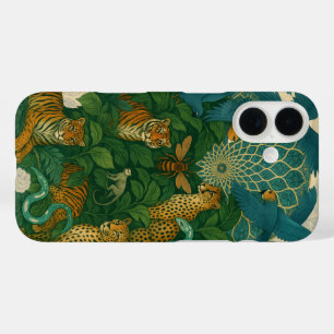 Coque Pour iPhone 16 Forêt tropicale faunique - Artistic Jungle iPh