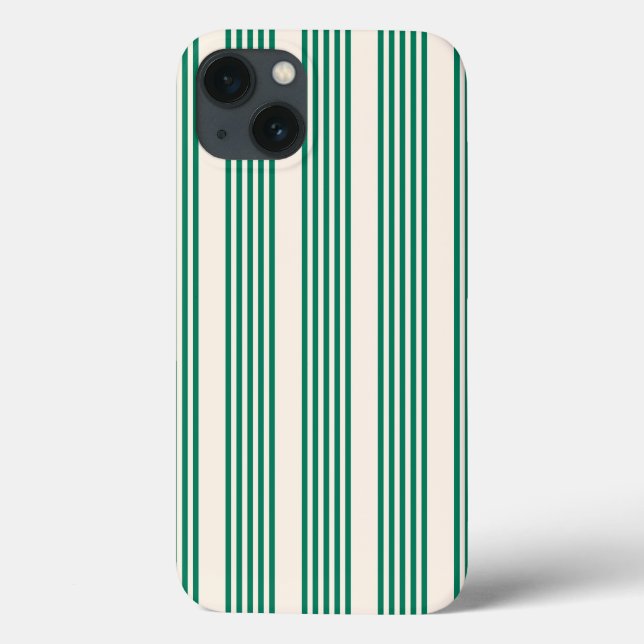 Coques Case-Mate iPhone Forêt vert et beige cinq bandes motif (Verso)