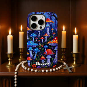 Coque iPhone 16 Pro Forêt vibrante de champignons