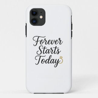 Case-Mate iPhone Case Forever Commence aujourd'hui - Mariage romantique 