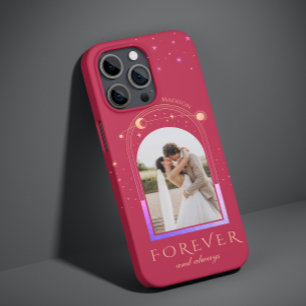 Coque Case-Mate iPhone FOREVER ET TOUJOURS Mariage Magenta Photo céleste