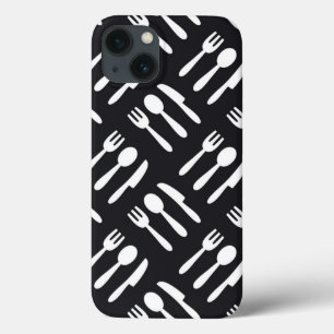 iPhone 13 Case Fork spoon knife pattern