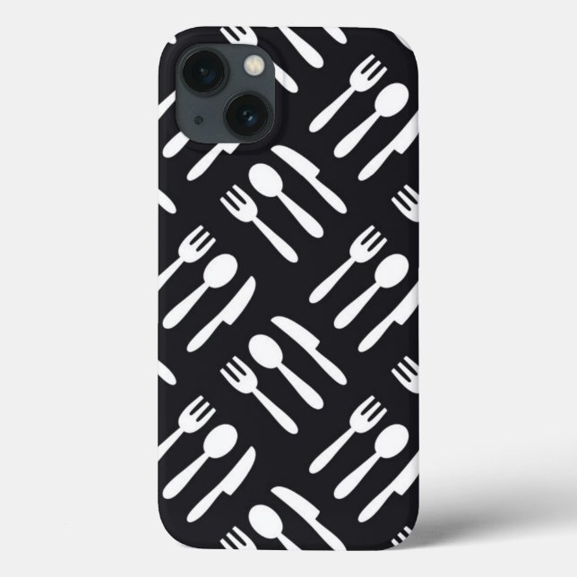 Coques Case-Mate iPhone Fork spoon knife pattern (Verso)