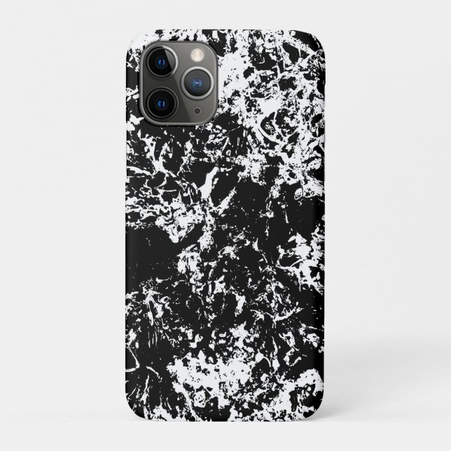 Coques Case-Mate iPhone Formation de glace Abstraite noire et blanche (Dos)