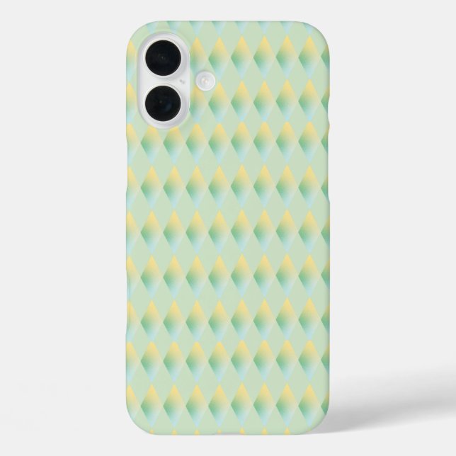 Coques Case-Mate iPhone Forme de diamant dégradé vert jaune (Verso)
