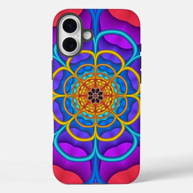 Coques Case-Mate iPhone Forme de fleurs abstraites décoratives (Verso)