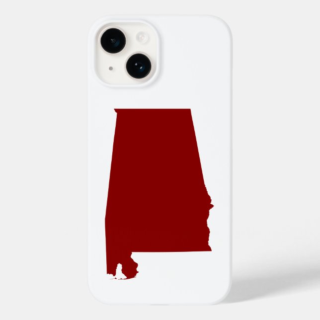 Coques Case-Mate iPhone Forme de l'Alabama Rouge Foncé (Verso)