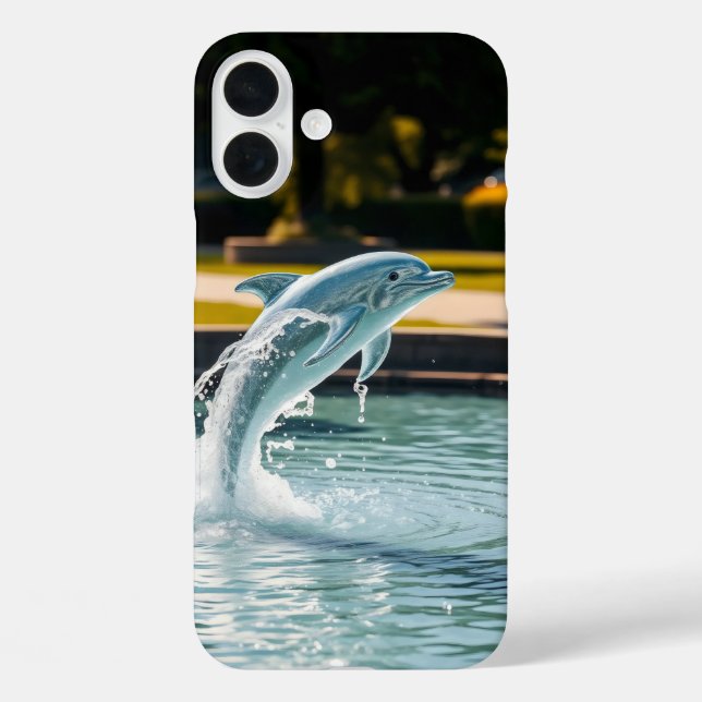Coques Case-Mate iPhone forme d'un dauphin sautant d'une eau (Verso)