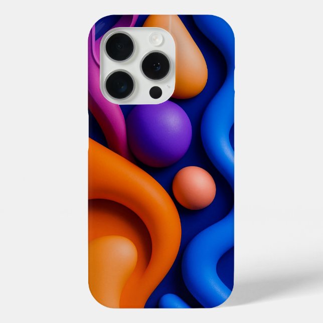 Coques Case-Mate iPhone Formes 3D Abstraites dynamiques (Verso)