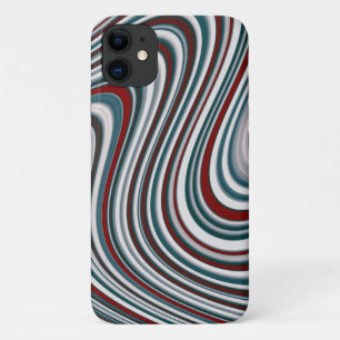 Case-Mate iPhone Case Formes Abstraites Retro Maroon Rouge & Bleu Turquo
