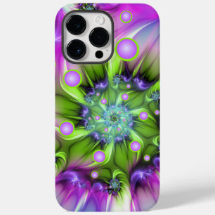 Coque Case-Mate iPhone Formes arrondies de spirale colorées Art fractal A