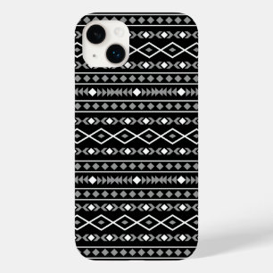 Coque Case-Mate iPhone Formes aztèques Motif blanc gris noir