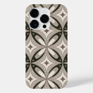 Coque Case-Mate iPhone Formes circulaires rétro beige et marron