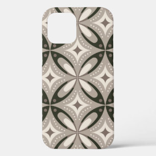 Case-Mate iPhone Case Formes circulaires rétro beige et marron