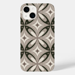Coque Case-Mate iPhone Formes circulaires rétro beige et marron