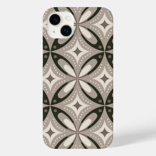 Coque Case-Mate iPhone Formes circulaires rétro beige et marron