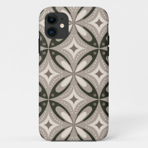 Case-Mate iPhone Case Formes circulaires rétro beige et marron