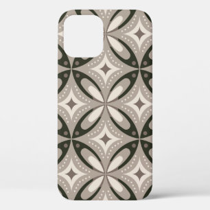 Case-Mate iPhone Case Formes circulaires rétro beige et marron