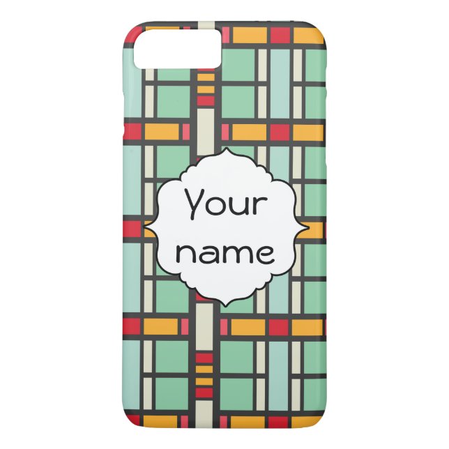 Coques Case-Mate iPhone Formes dans le rétro motif de couleurs (Dos)