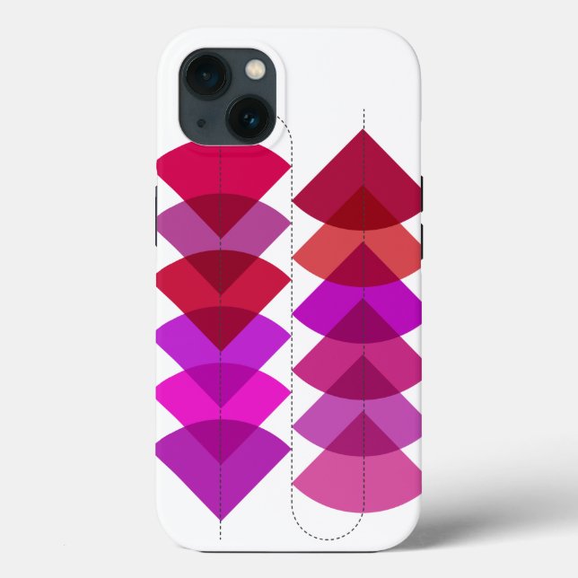 Coques Case-Mate iPhone Formes de motif géométrique Abstraites rose violet (Verso)