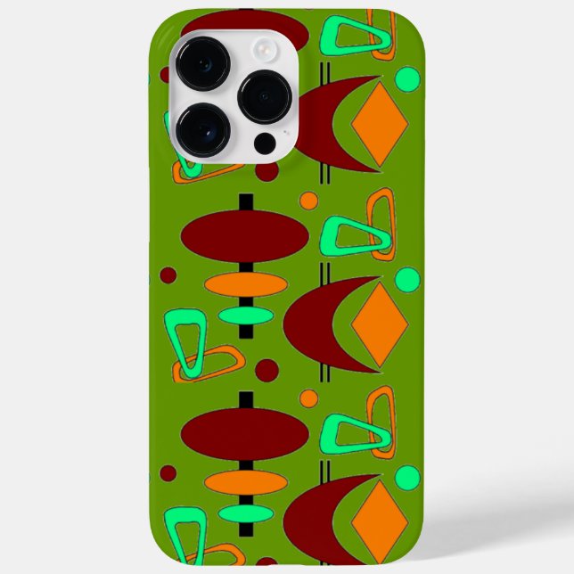 Coques Case-Mate iPhone Formes de totem du croissant rétro (Verso)